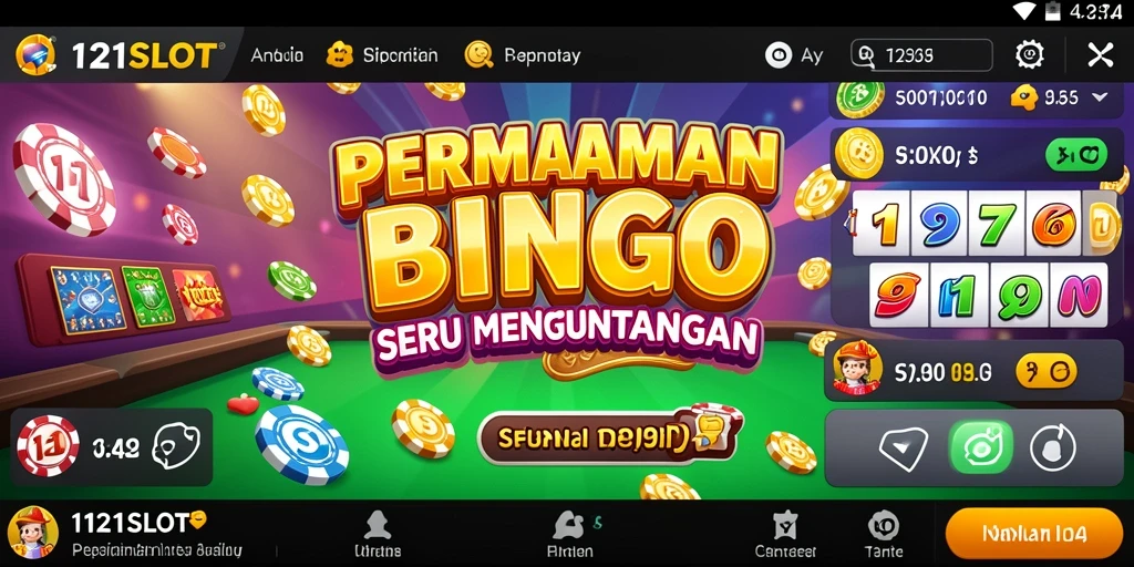 Screenshot gameplay 1121SLOT menampilkan suasana permainan Bingo yang menyenangkan.