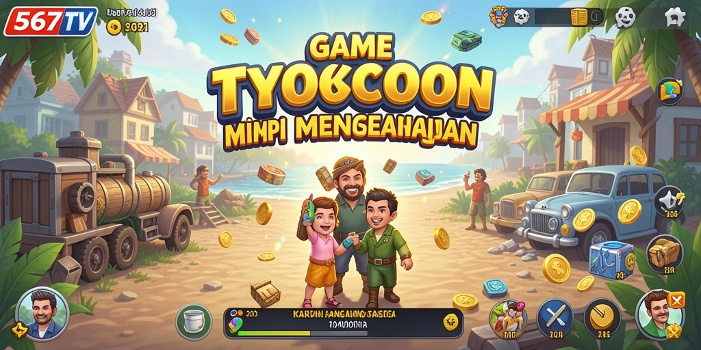 Gameplay menarik 567TV yang menampilkan stasiun TV yang sedang berkembang.