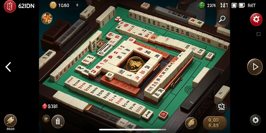 Tampilan gameplay seru permainan Mahjong dalam 62IDN.
