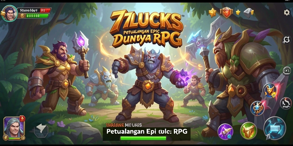 Tampilan gameplay RPG 77LUCKS yang mendebarkan dan menarik.