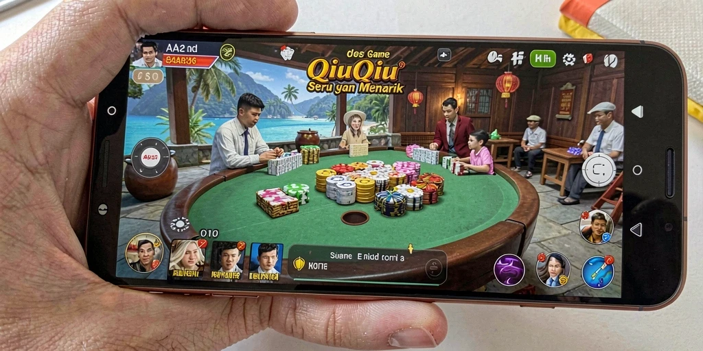 Screenshot gameplay QiuQiu di AA62 yang seru.