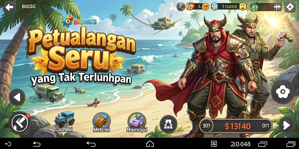 Tangkapan layar menunjukkan momen mendebarkan dalam gameplay BIGMSG.