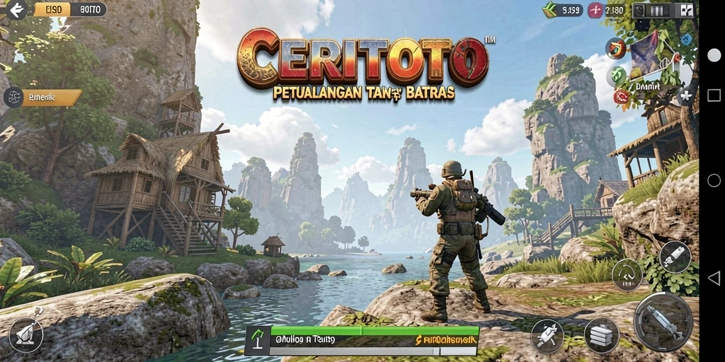 Tampilan gameplay CERITOTO yang menampilkan kebebasan Open World.
