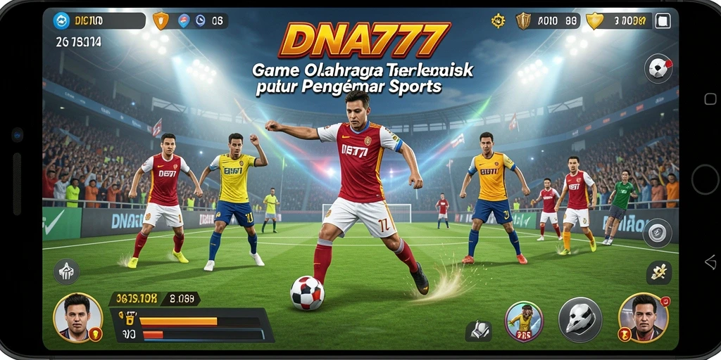 Tampilan utama gameplay game olahraga DNA777 yang menampilkan aksi seru.