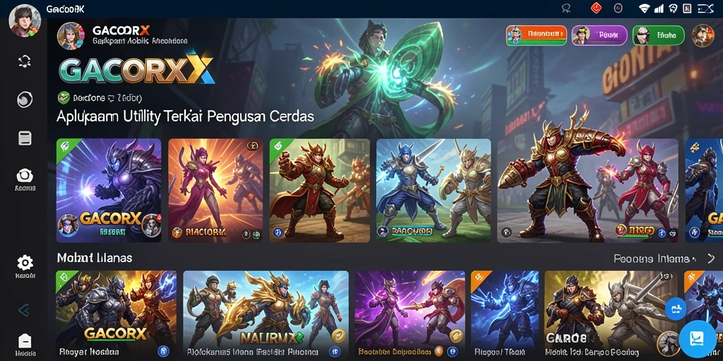 Tampilan antarmuka GACORX yang modern dan intuitif.
