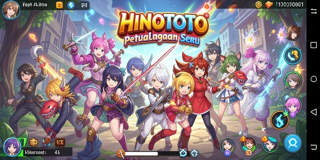 Screenshot gameplay HINOTOTO yang menampilkan aksi seru karakter Anime.