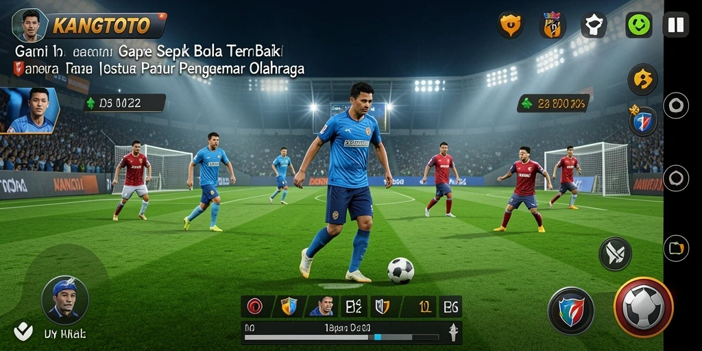 Screenshot gameplay KANGTOTO yang menampilkan aksi seru di lapangan.