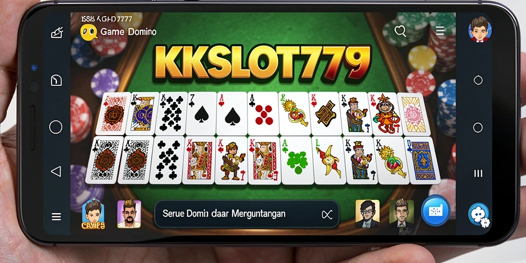 Screenshot gameplay seru KKSLOT777 yang menampilkan permainan Domino.