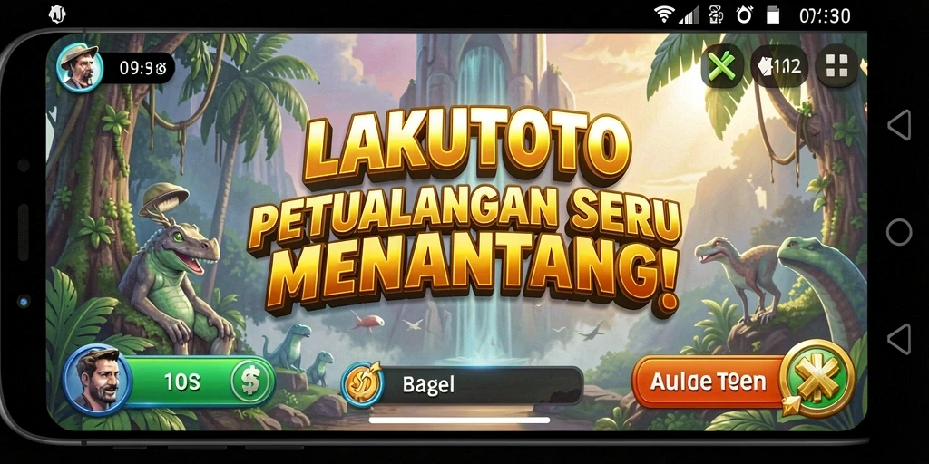 Screenshot tampilan gameplay petualangan seru di LAKUTOTO.