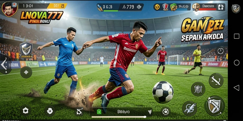 Tampilan menarik dari LNOVA777 dalam laga sepak bola.