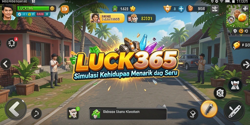 Screenshot utama LUCK365 menampilkan gameplay simulasi yang immersive.