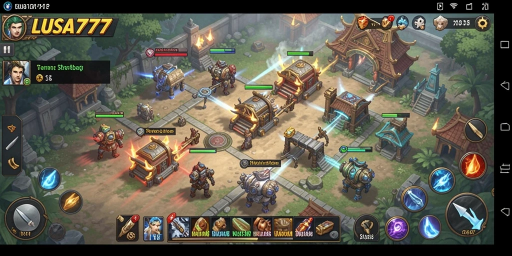 Tampilan gameplay LUSA777 yang menarik dengan strategi dinamis.