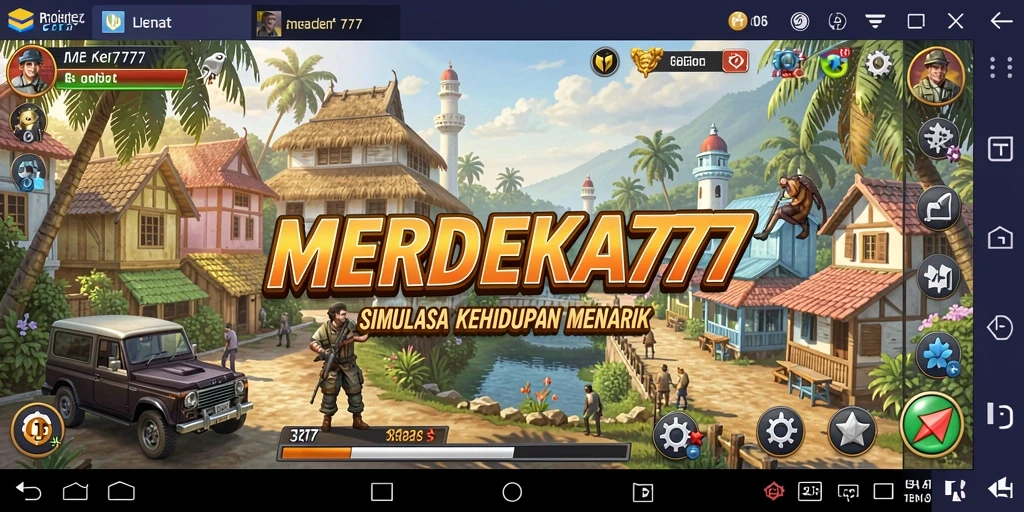 Tampilan gameplay menarik MERDEKA777 dalam simulasi kehidupan.