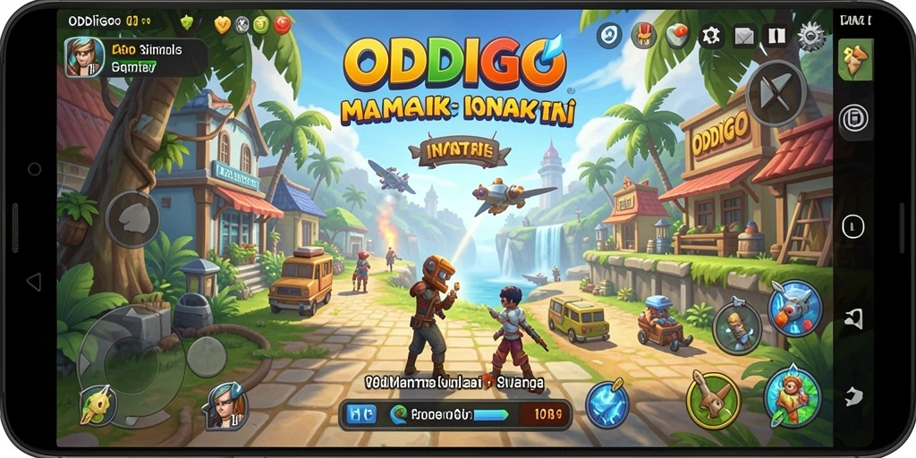 Tampilan gameplay ODDIGO yang menarik dan menantang.