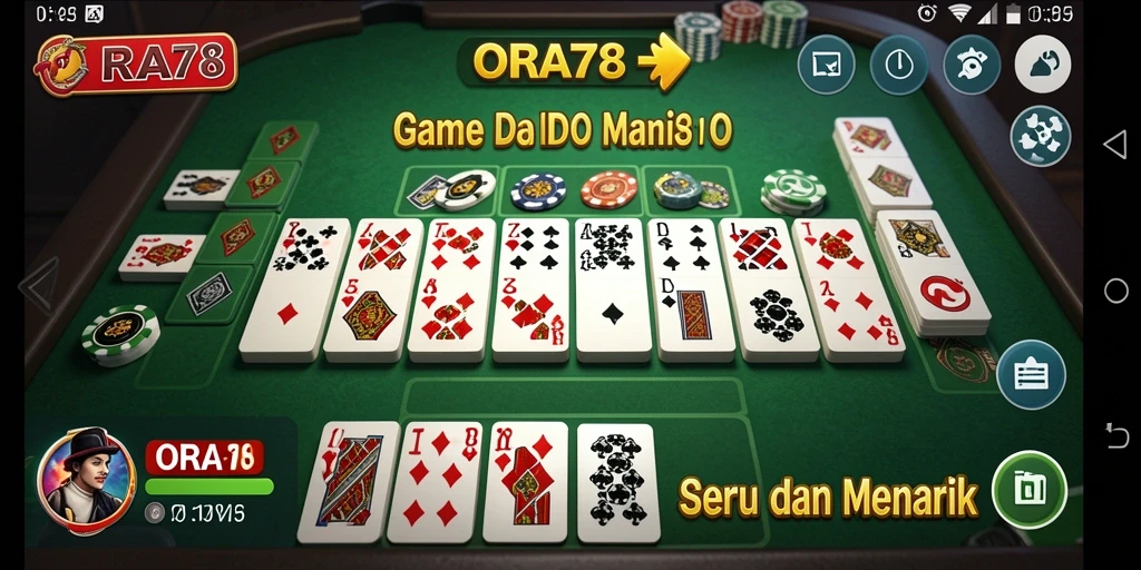 Gameplay seru domino dalam ORA78 yang memikat.