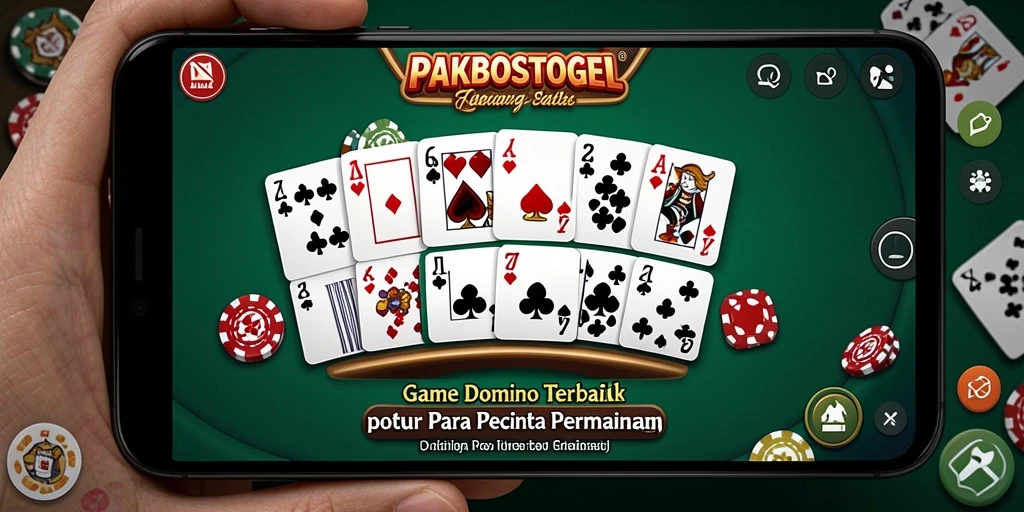 Tampilan gameplay Domino seru di PAKBOSTOGEL dengan suasana kompetitif.