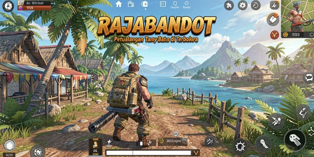 Tampilan gameplay RAJABANDOT yang mengesankan di dunia terbuka.