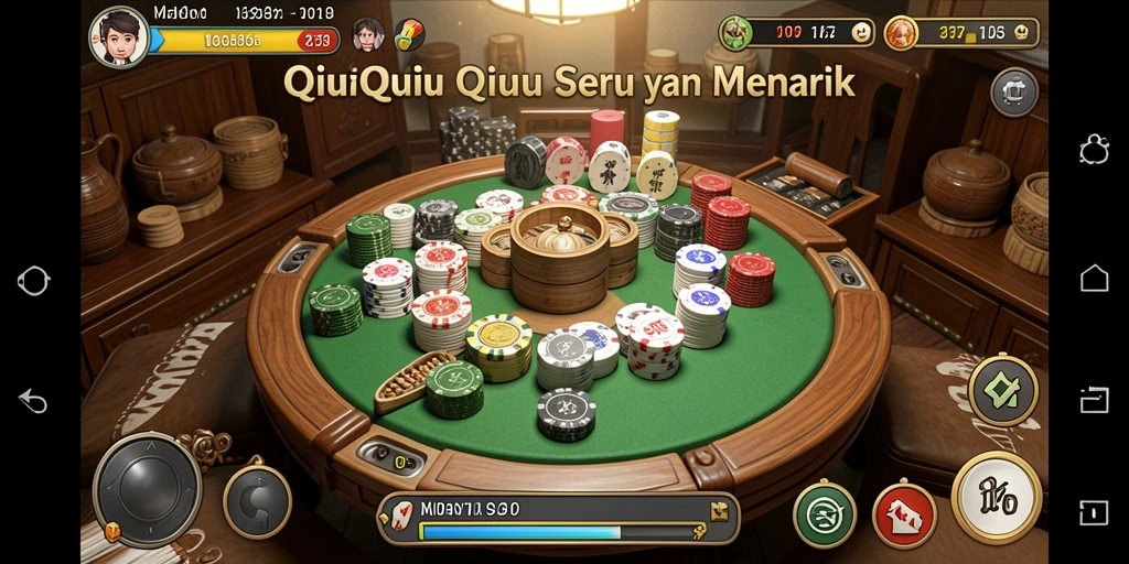 Tangkapan layar utama V07 menampilkan gameplay QiuQiu yang seru.