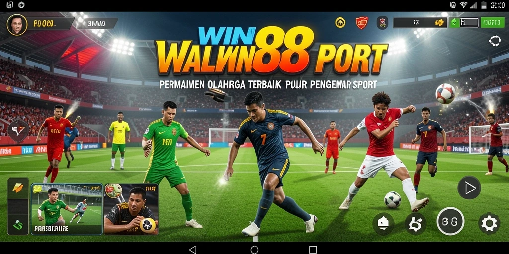 Screenshot WIN88 menampilkan suasana permainan olahraga yang seru dan kompetitif.